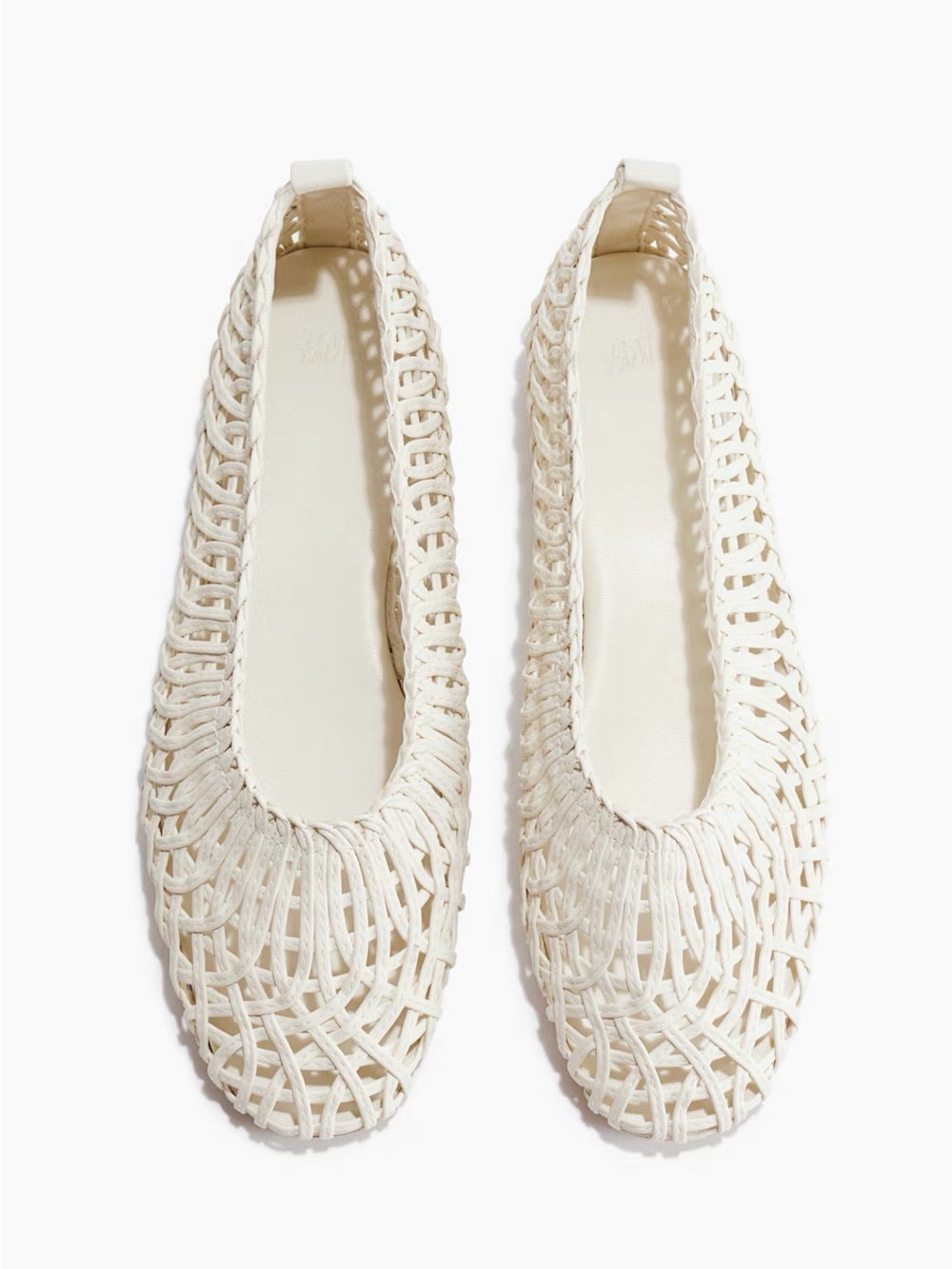 H&M Woven Ballet Flats - Off-White